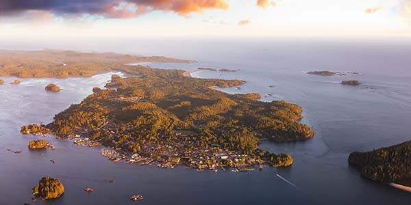 tofino aerial shot