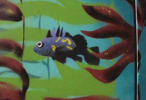 purple fish art