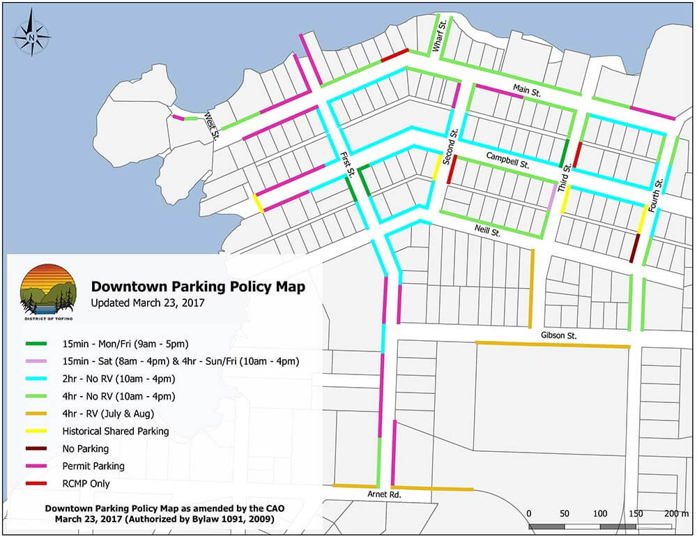 Downtown parking map