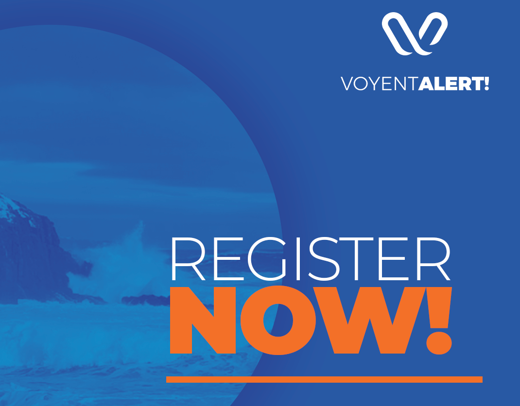 Register Now invite for Voyent Alert app