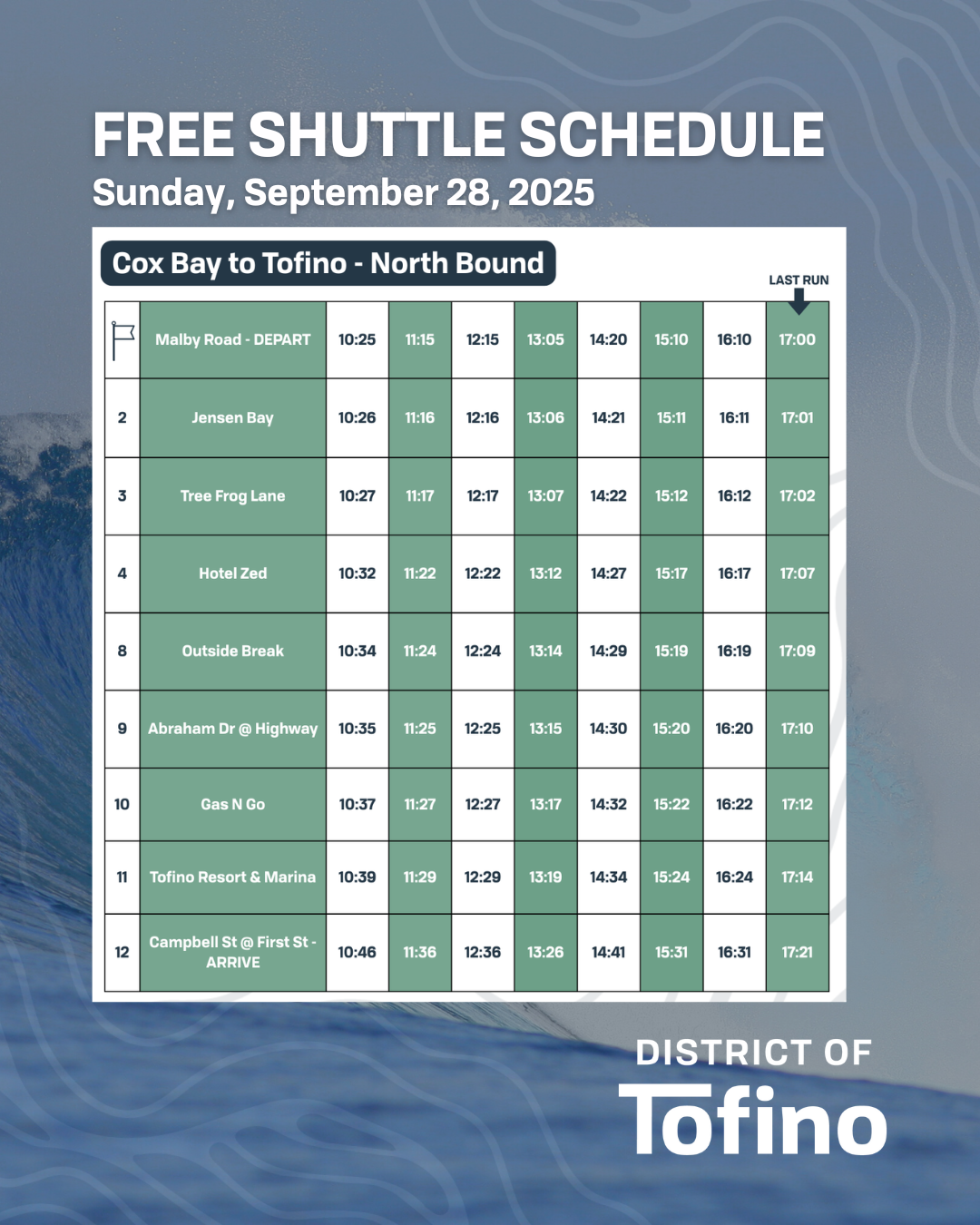 queen of the peak schedule