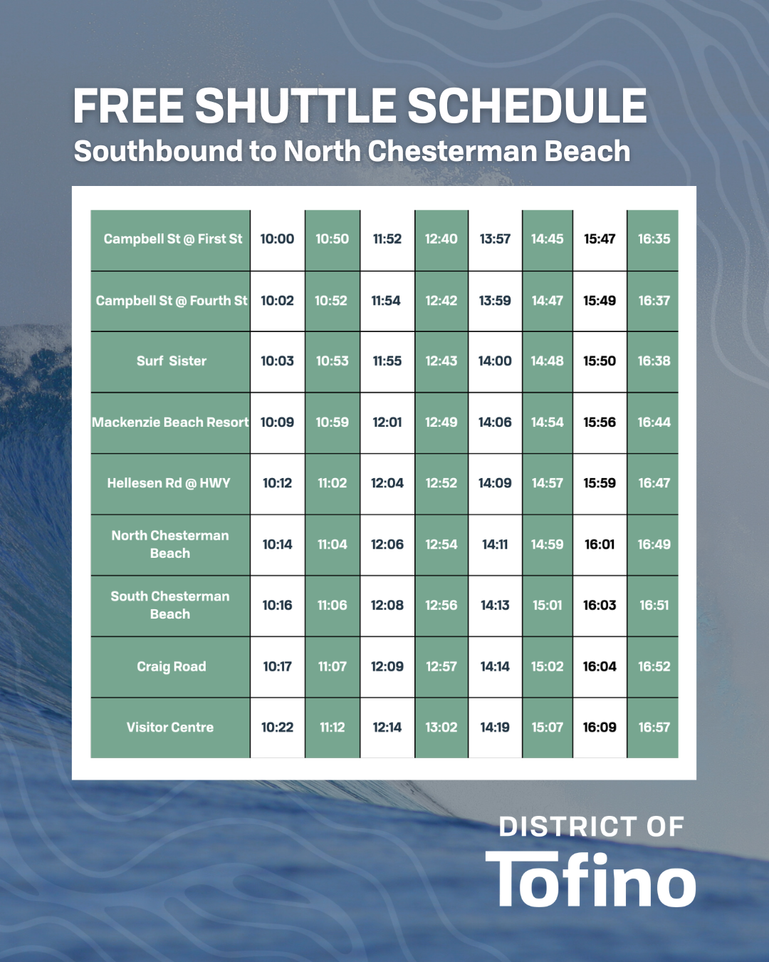 Shuttle Schedule